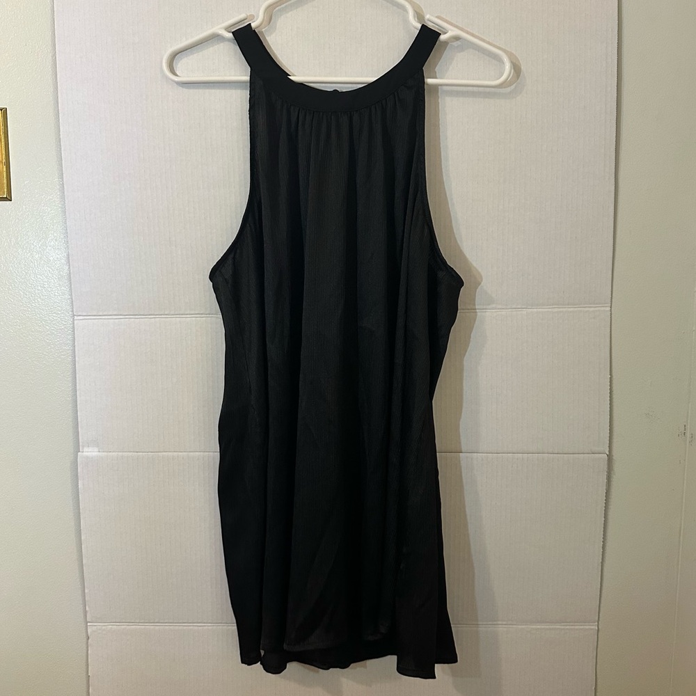 Torrid Black Pleated Halter Tank Top Size 1